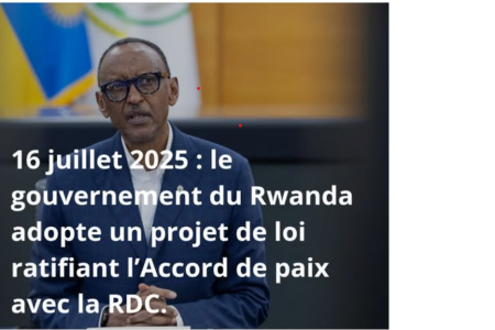 Le Rwanda ratifie l’accord de Washington et attend à bras ouverts les conclusions de Doha.